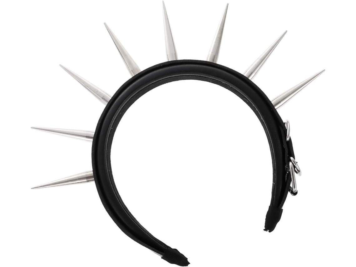 Tiara ligera de metal con remaches negros Ciieeo para fiestas y actuaciones, accesorio para el cabello