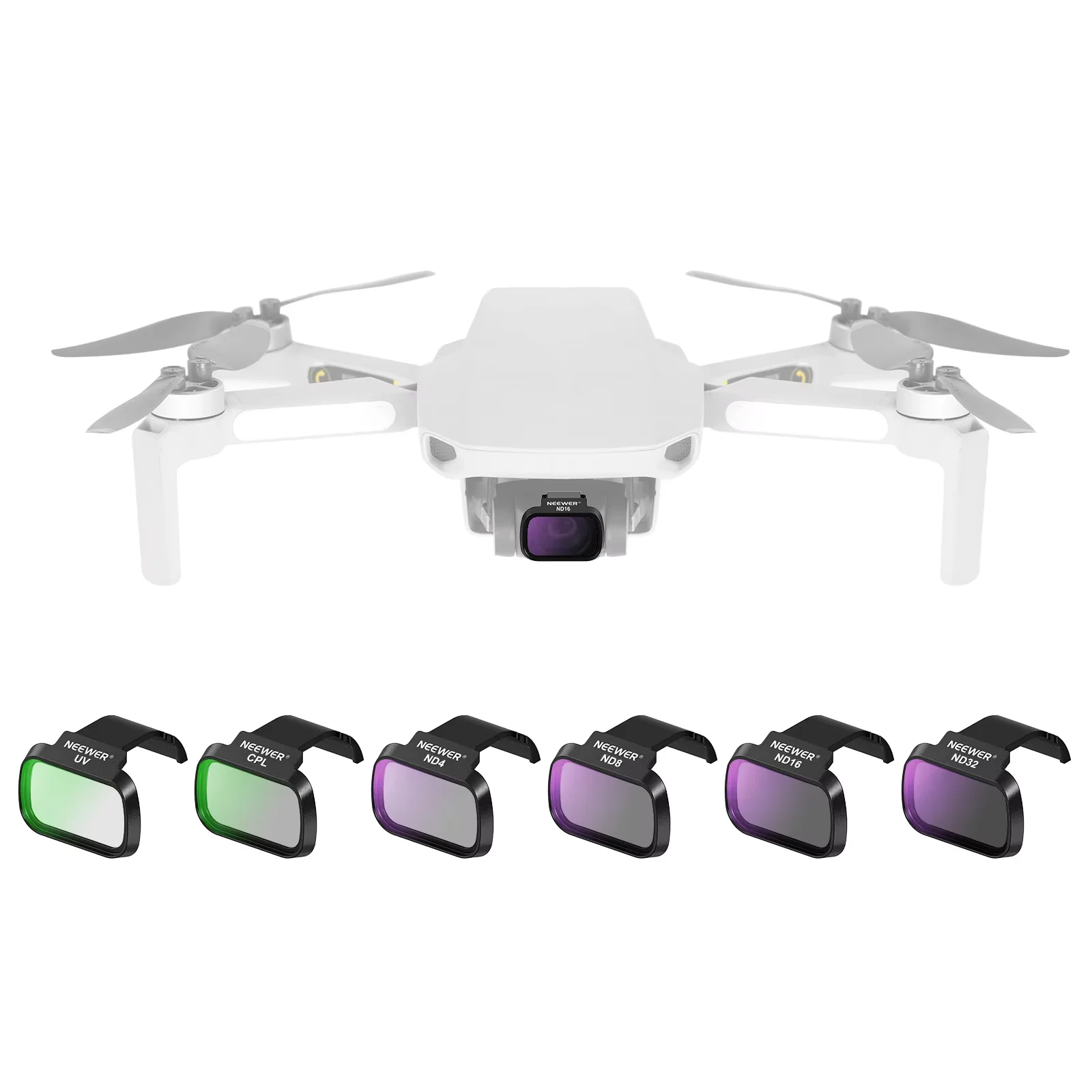 Kit de 6 filtros Nd CPL para drones DJI Mini 4K/2/Mavic/SE/2 SE, accesorios para lentes de drones, polarizador circular de fácil montaje.