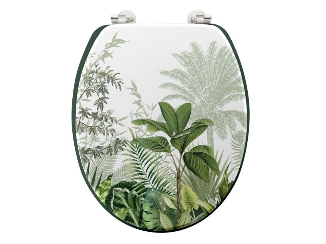Tapa WC Vagabonde Estampado Vegetal 45cm Aucune Verde