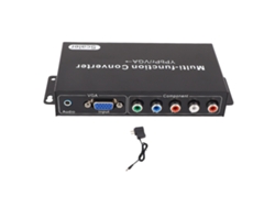 Convertidor De Interfaz Multimedia De Alta Definición Ypbpr Vga A 1080p Con Adaptador De Audio, Enchufe Estadounidense.