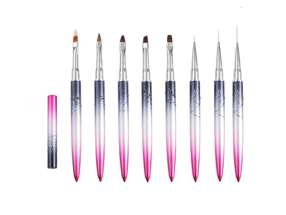 Juego de pinceles para manicura, 8 kits, multicolor*