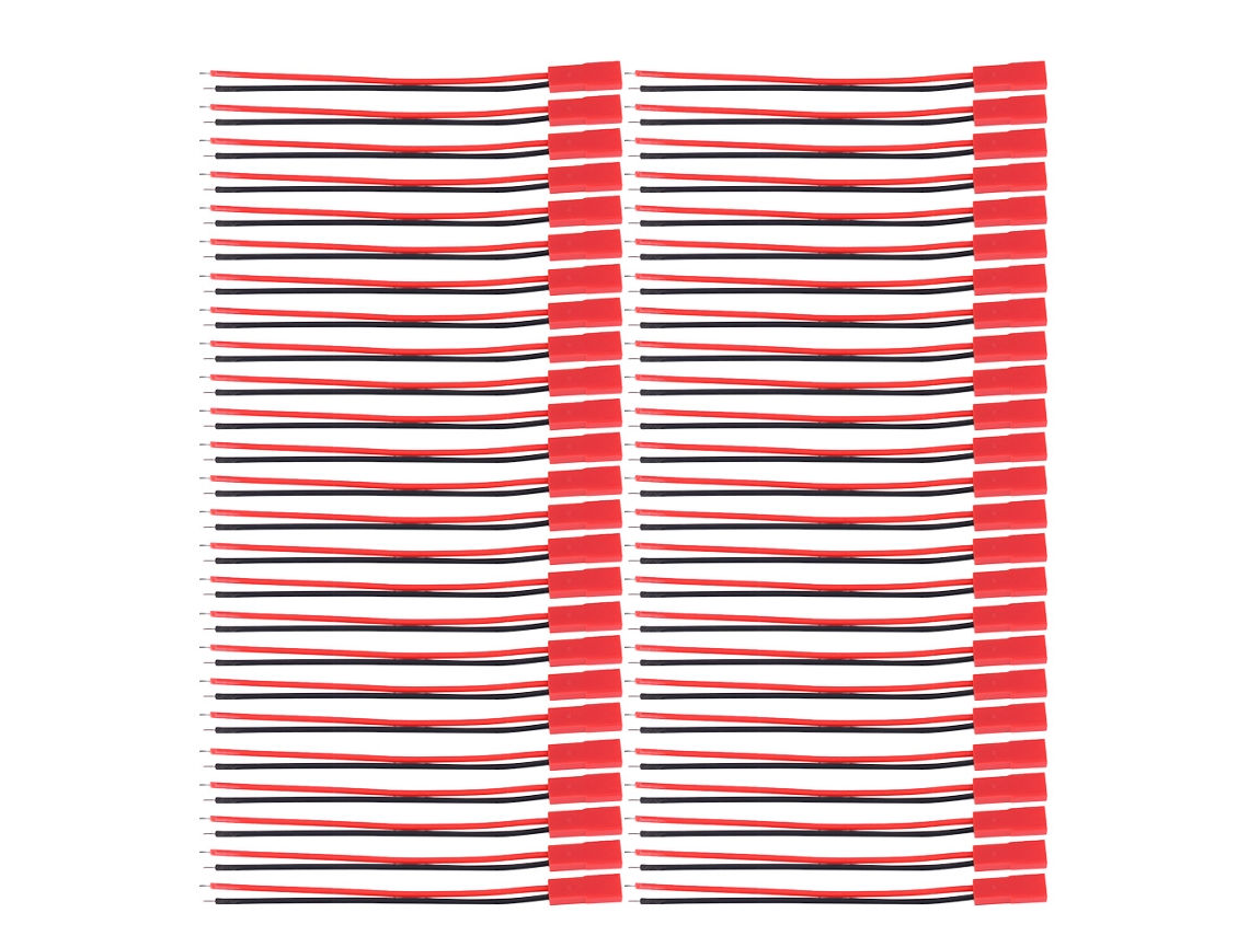2026velora-50pcs Conectores Jst 2p Hembra Cable 22awg Para Juguetes Rc Baterías Lipo