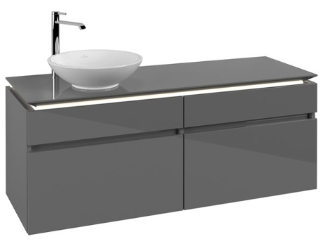 Villeroy &amp Boch Legato Vanity unit B588 1400x550x500mm lavabo a la izquierda iluminación LED