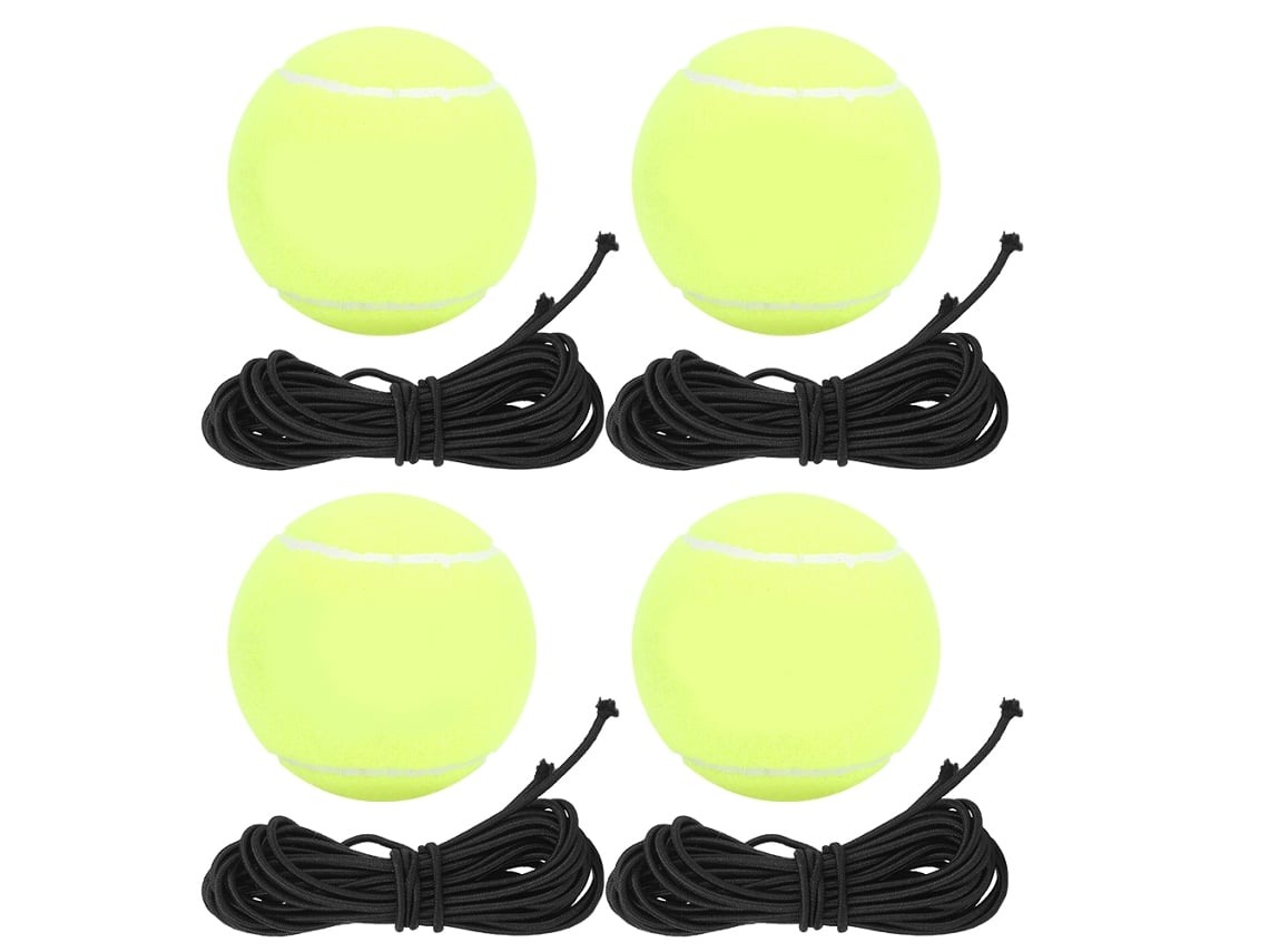 4 Peças/conjunto Bola De Tênis Com Elástico Alta Elasticidade Para Treinamento De Esportes Prática