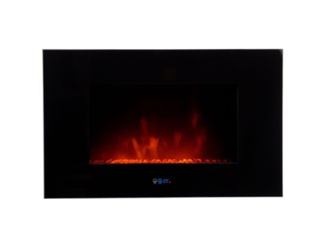 Chemin Arte 043 Chimenea eléctrica de pared con leds de colores, Negra