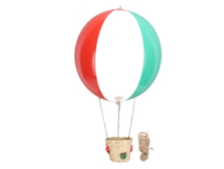 Globo aerostático con cesta de rata navideña