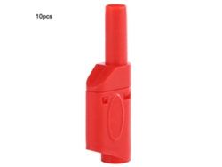Venta de 10 conectores banana de seguridad aislados, con sellado completo, de 4 mm, apilables y para soldar.