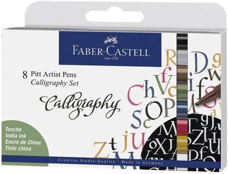 Marcador de diseño FABER-CASTELL Calligraphy Set (Multicolor - 8 Tabletas)