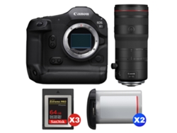 EOS R1 + RF 24-105 mm F/2.8 L IS USM Z + 3 tarjetas Sandisk Extreme Pro de 64 GB Cfexpress Tipo B + 2 Canon LP-E19 + Libro electrónico Pricedirect CANON