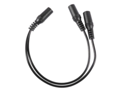 Cable divisor en Y estéreo de 3,5 mm hembra a 2 hembras, 28 cm, negro