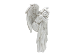 Decoración De Marco De Puerta Con Ángel Durmiente, Adorno De Pared De Resina, Estatua