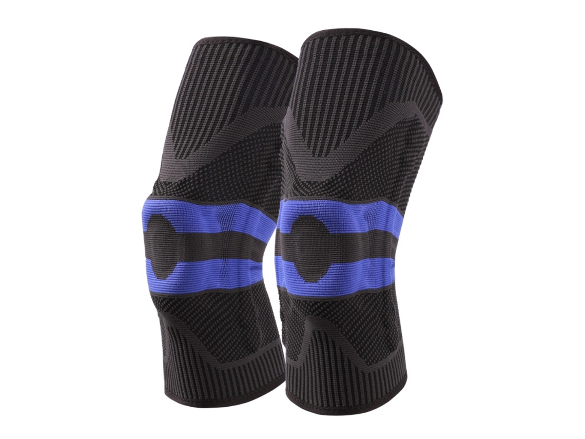 Rodillera De 2 Piezas Con Correa De Silicona Y Manga De Compresión Acolchada Para Correr, Hacer Ejercicio Y Practicar Deportes.