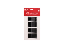 Horquillas Bob 2, 60 unidades, negras, Pasador, Beso Rojo