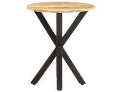 Mesa Auxiliar | Mesa Lateral De Madera Maciza De Mango 48x48x56 Cm