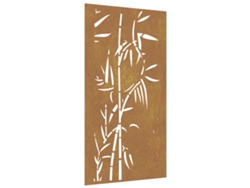 Adorno de pared de jardín VIDAXL acero corten diseño bambú (105x55 cm)