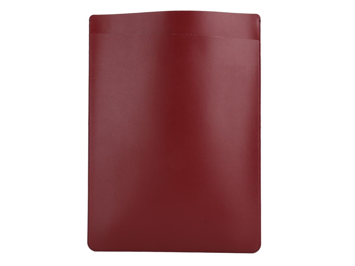 Capa De Notebook De Couro Sintético Microfibras Dupla Camada Para 15.4 Polegadas Vermelha