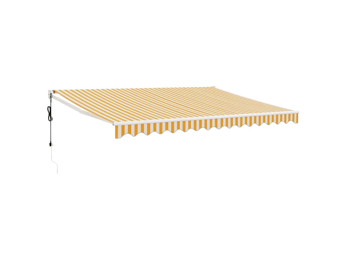 Maison Exclusive - Toldo Retráctil Automático Amarillo Y Blanco 4x3 M