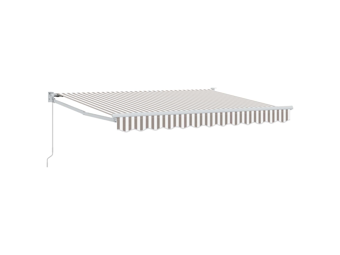 Toldo retráctil Vidaxl gris claro y blanco 5 x 3 m