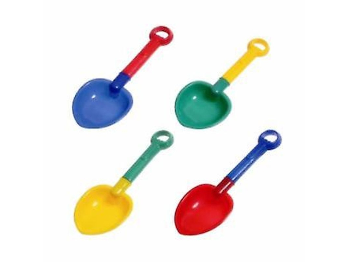 Pala De Arena De Plástico Multicolor Para Niños, Para La Playa Y La Arena, 4 Unidades, Azul, Amarillo/verde, Rojo