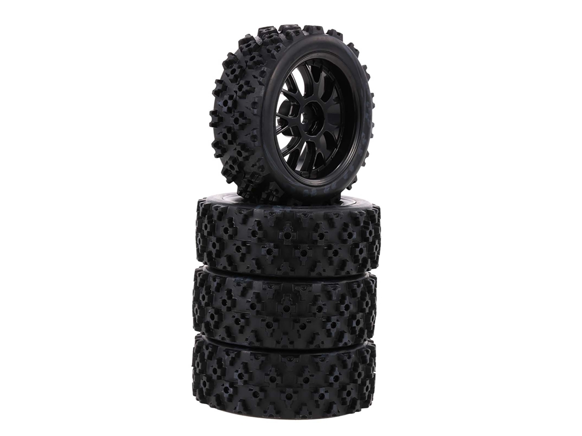 4 Neumáticos Para Carretera Para Coches Rc A Escala 1/10 Con Dibujo De Estrella Para Hsp Redcat Traxxas Tamiya Hpi Buggy