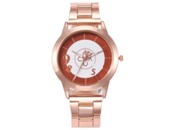 Reloj De Pulsera Informal De Acero Para Mujer Con Movimiento De Cuarzo (color Café)