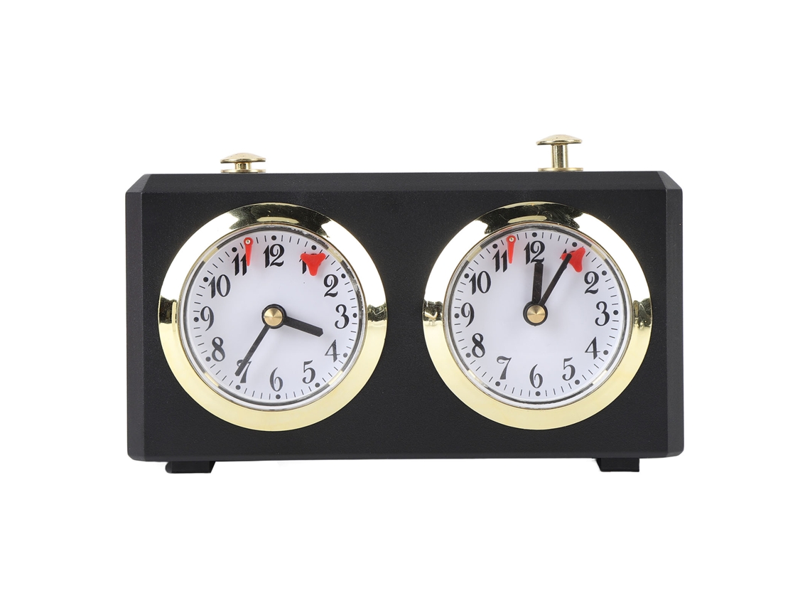 2026-reloj De Ajedrez Mecánico Vintage Analógico Con Dials Grandes Y Mecanismo De Carga Para Competiciones De Weiqi Negro