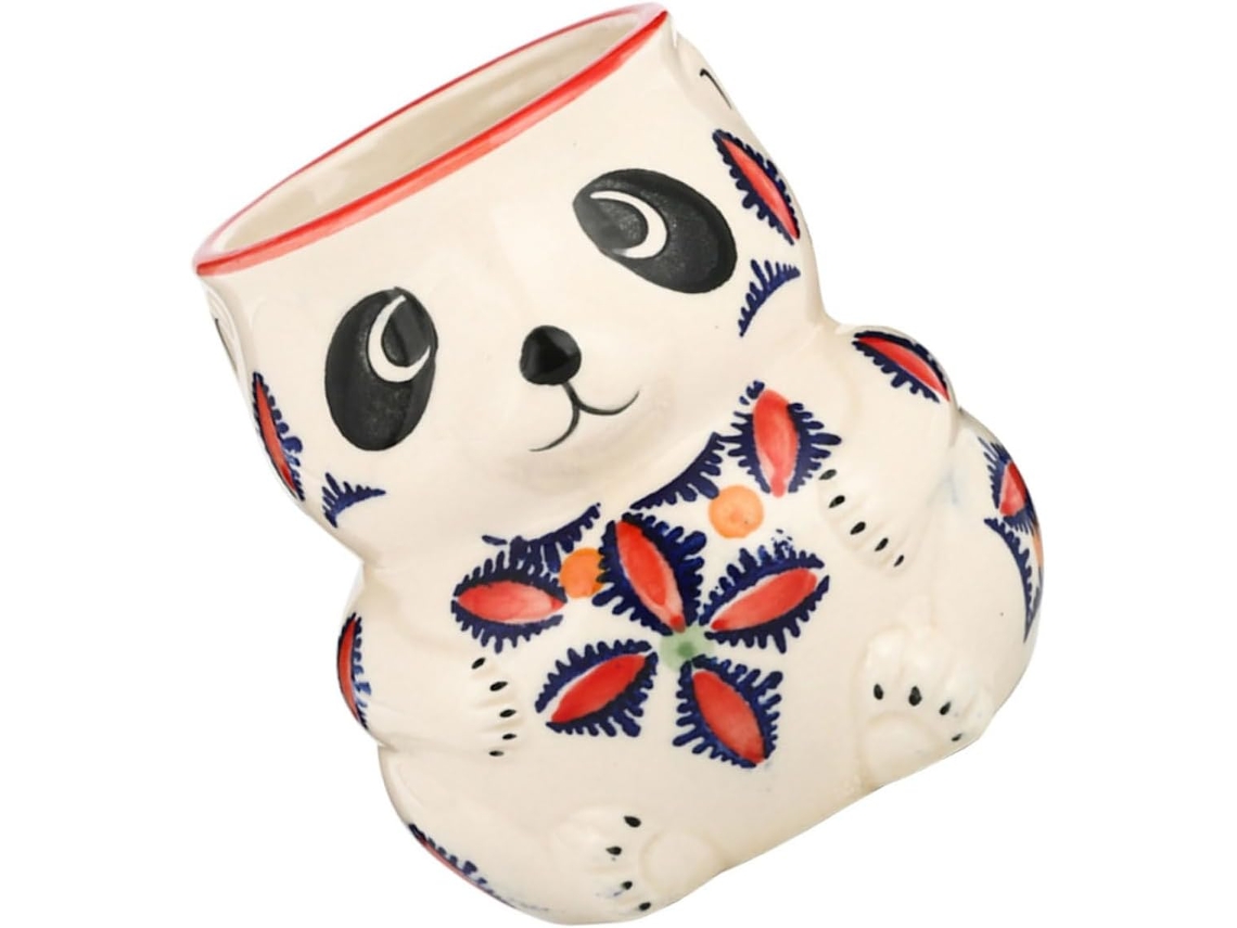 Elegante vaso de cóctel tiki con forma de panda (1 unidad)