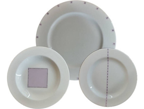 Vajillas Completas STUDIO NOVA Highlighters (18 Piezas - Porcelana - Blanco)