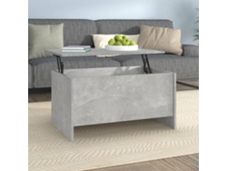 Mesa de Centro de Apoyo 80X55,5X41,5Cm Madera Procesada Gris Cemento