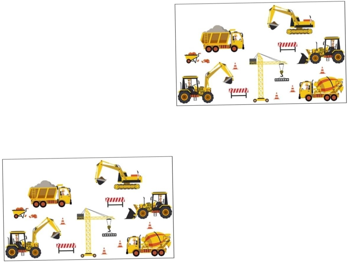 Juego de 2 láminas de pegatinas para excavadoras CHABERLU