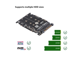 Tarjeta Adaptadora Convertidora M.2 Ngff Nvme Ssd Key M/b A U.2 Sff-8639