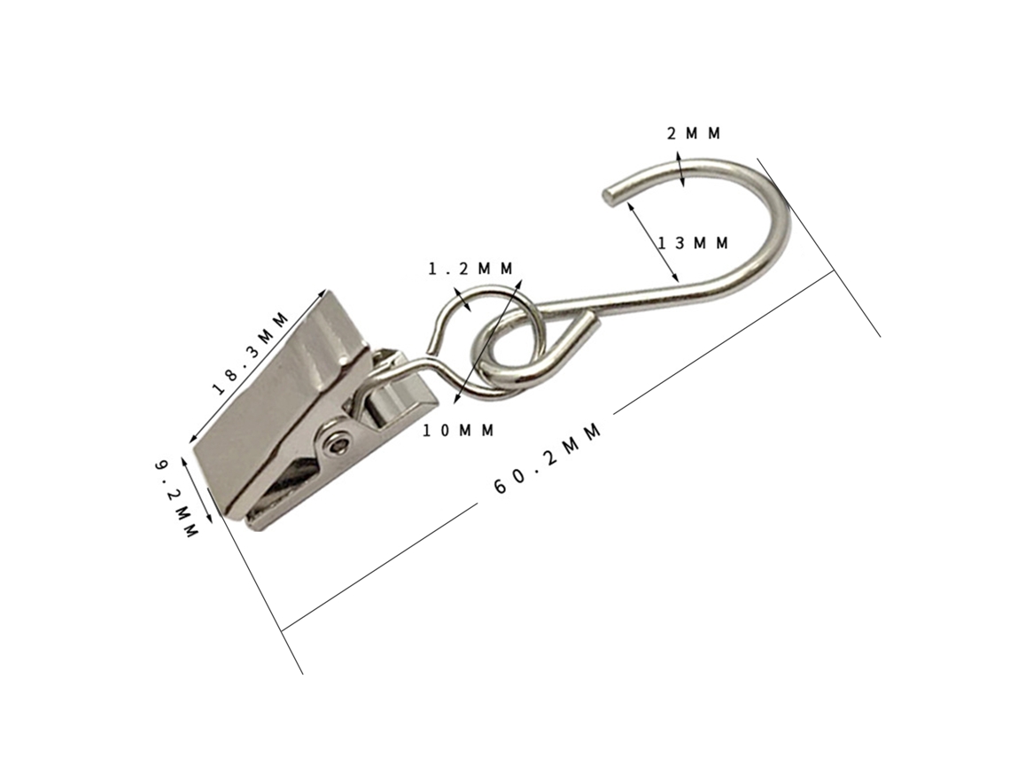 2026-50pcs Ganchos En Acero Inoxidable S Para Colgar Luces, Fotos Y Carpas De Camping