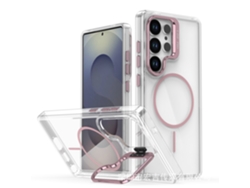 Capa Magnética Transparente Para Celular, Em Cores Vibrantes, Com Proteção Para Rosa - Samsung A06 5g