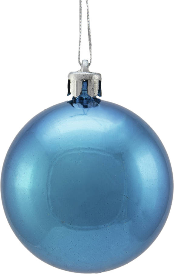 Bola de Navidad EUROPALMS Metallic (Azul - 6 cm)