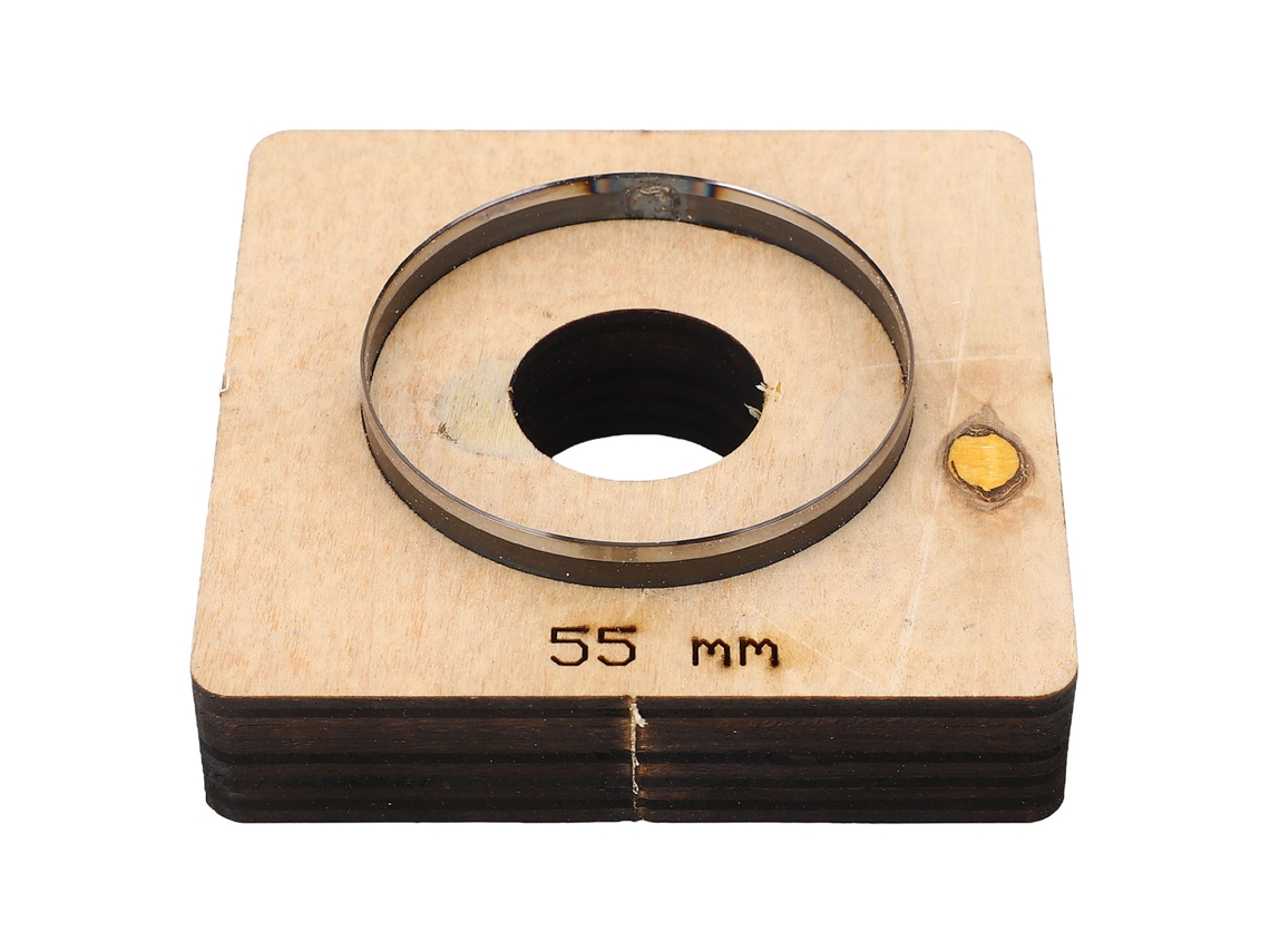 Molde de corte de cuero hueco redondo de 55 mm, herramienta de troquelado de acero de aleación para bricolaje