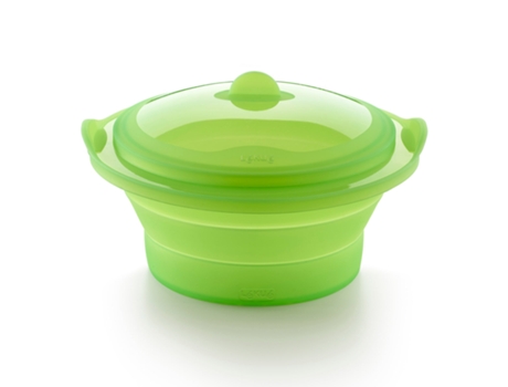 Vaporera LÉKUÉ Plegable (Verde - 22 x 22 x 12 cm - Silicona)