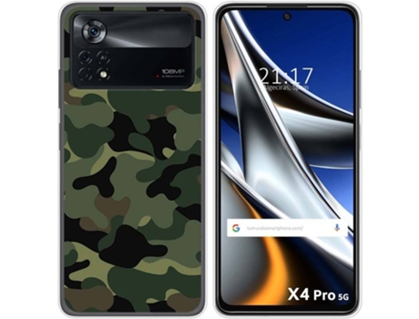 Carcasa para Xiaomi Poco X4 Pro 5G TUMUNDOSMARTPHONE Dibujos Camuflaje Multicolor