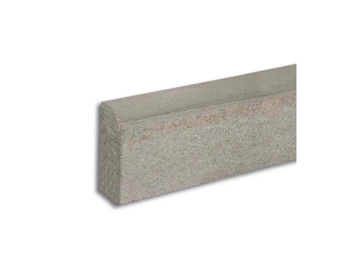 Bordillo decorativo 100x20x8 cm. Palet de 34 unidades / Borde curvo / Gris