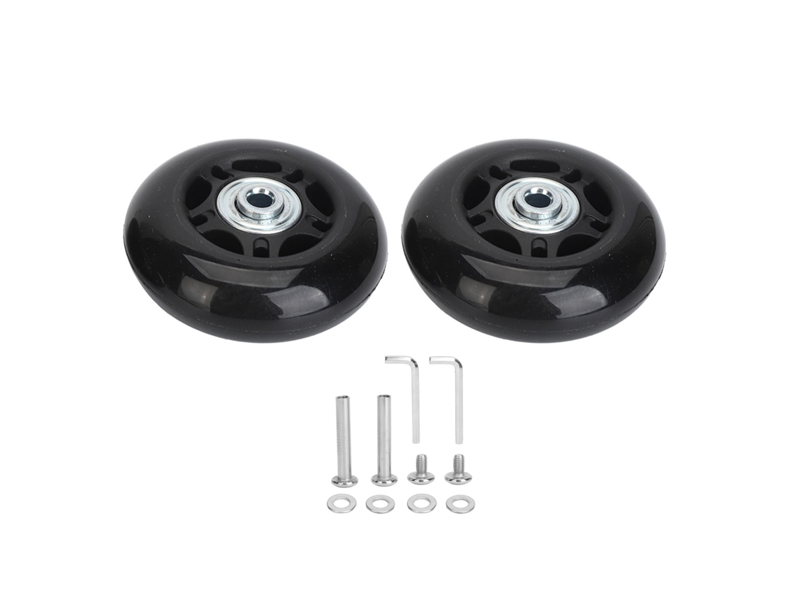 2 Ruedas De Repuesto Para Maleta Universal, De Goma Giratorias Con Herramienta De Instalación, 68x24 Mm