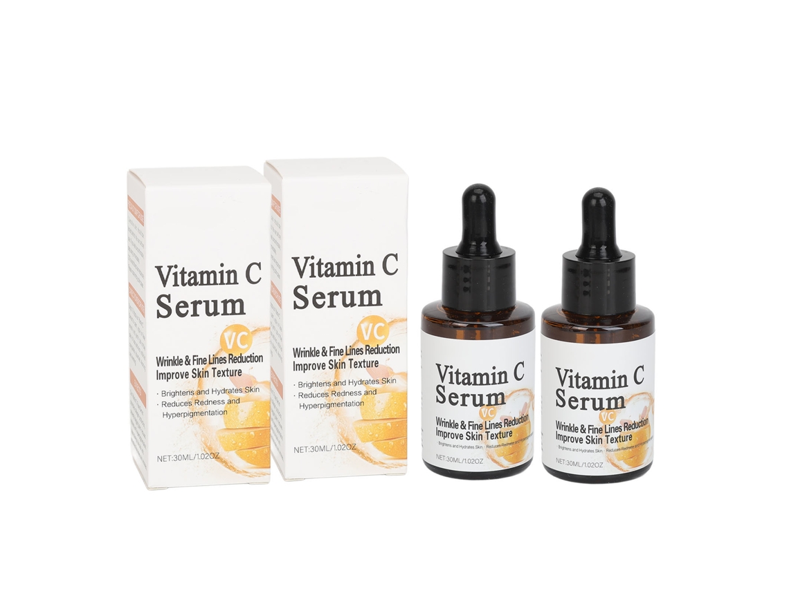 2 Unidades de Vitamina C Suero 30ml, Ilumina la piel, Reduce el enrojecimiento, Hidrata, Antienvejecimiento, Facial Suero