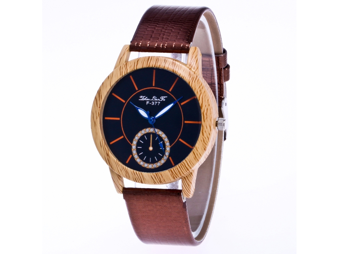 Reloj De Pulsera Analógico De Cuarzo Para Mujer Con Correa Clásica Informal De Pu Marrón.