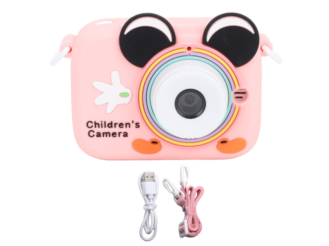 Ymsl Cámara Para Niños Con Pantalla De 2 Pulgadas Hd Lentes Frontal Y Trasero Grabación De Video Cámara Digital Infantil Rosa Hxl