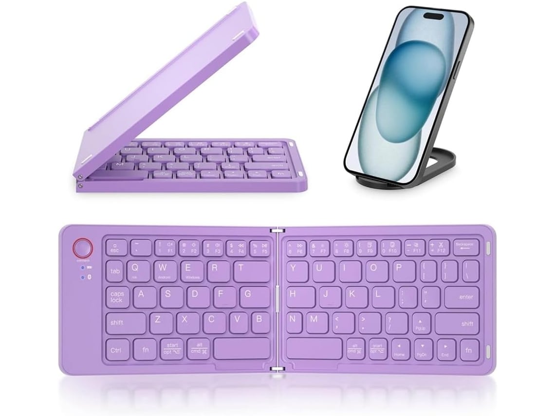 Mini Teclado Inalámbrico Bluetooth Plegable (sincroniza Hasta 3