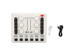 Tarjeta De Sonido En Directo Con Múltiples Efectos Y Cambiador De Voz. Mini Mezclador Para Streaming Y Karaoke.