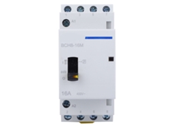 Contactor De 16 A 24 V Ca Para Riel Din Residencial Con Interruptor Manual 2no2nc Bch8-16m 4p