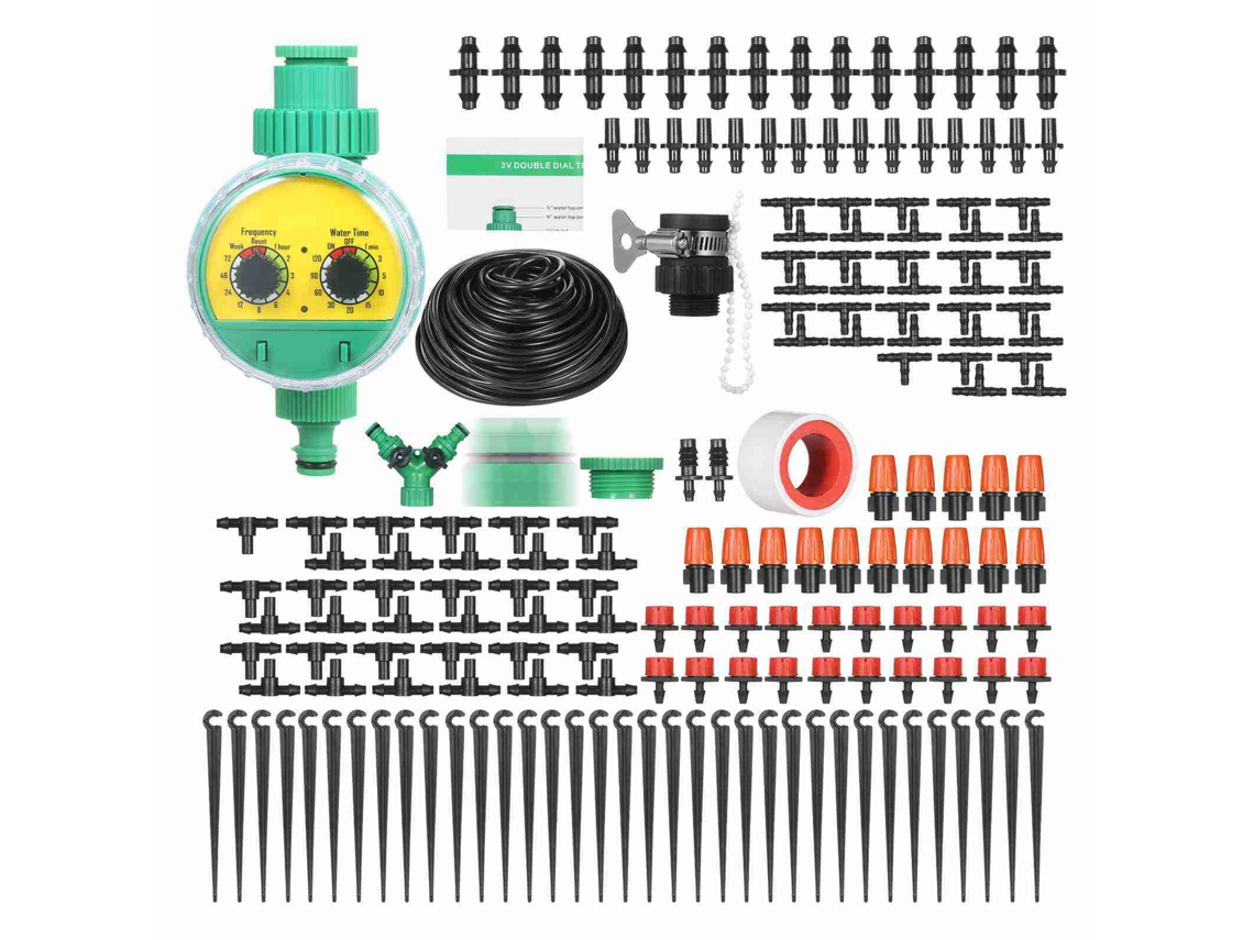 Kit De Riego Por Goteo Diy Con Temporizador Automático Para Jardín, Patio Y Césped De 40 M
