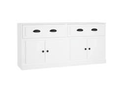 Aparador de 2 piezas, derivados de madera, blanco, EXCLUSIVO DE LA CASA