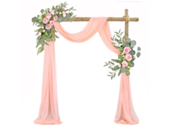 Fondo de apariencia de decoración de arco de boda