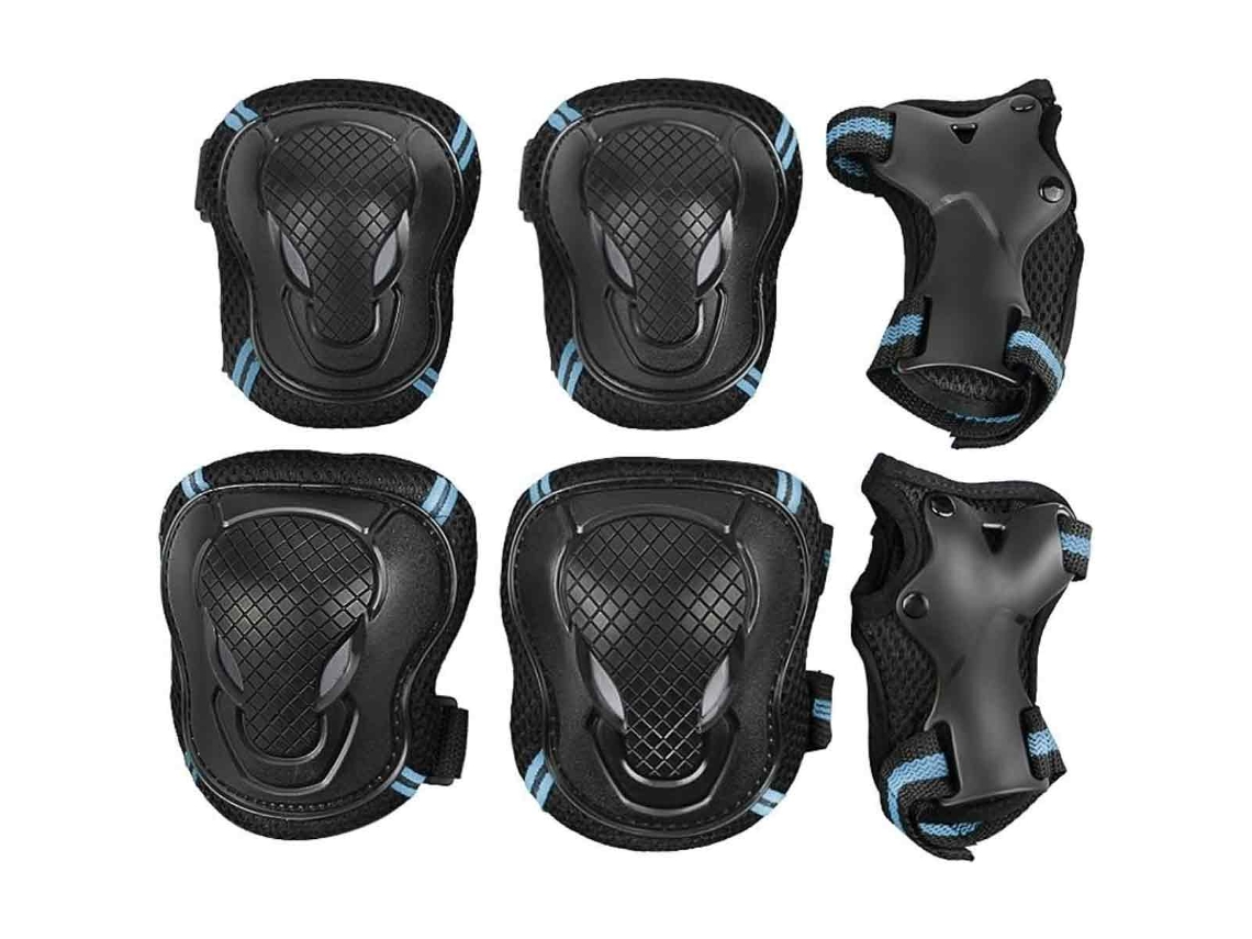 Conjunto de protección completa para adultos: rodilleras, coderas y muñequeras para patinetas, patines, bicicletas y scooters.