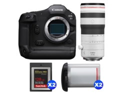 Canon Eos R1 + Rf 70-200mm F/2.8 L Is Usm Z Blanco + 2 Sandisk 128gb Extreme Pro Cfexpress Type B + 2 Canon Lp-e19 + Ebook Pricedirect